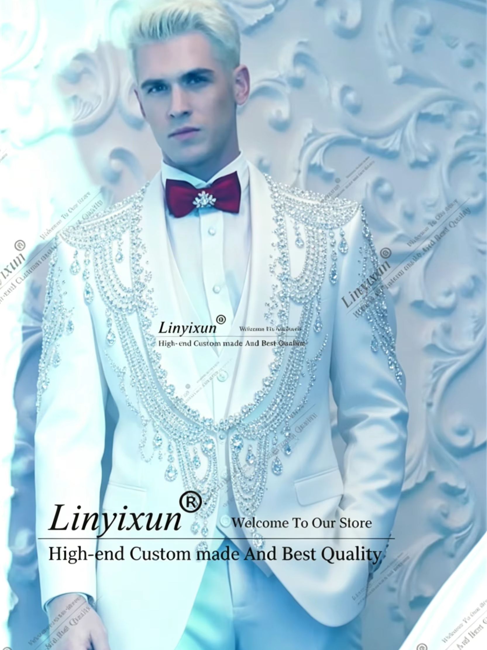 Men'S Formal Wear Jewelry - Elegantes trajes de esmoquin con cristales