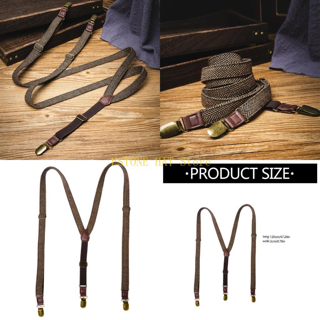 Suspender Clip Formal - 49MF Tirantes elásticos para hombre Diseño