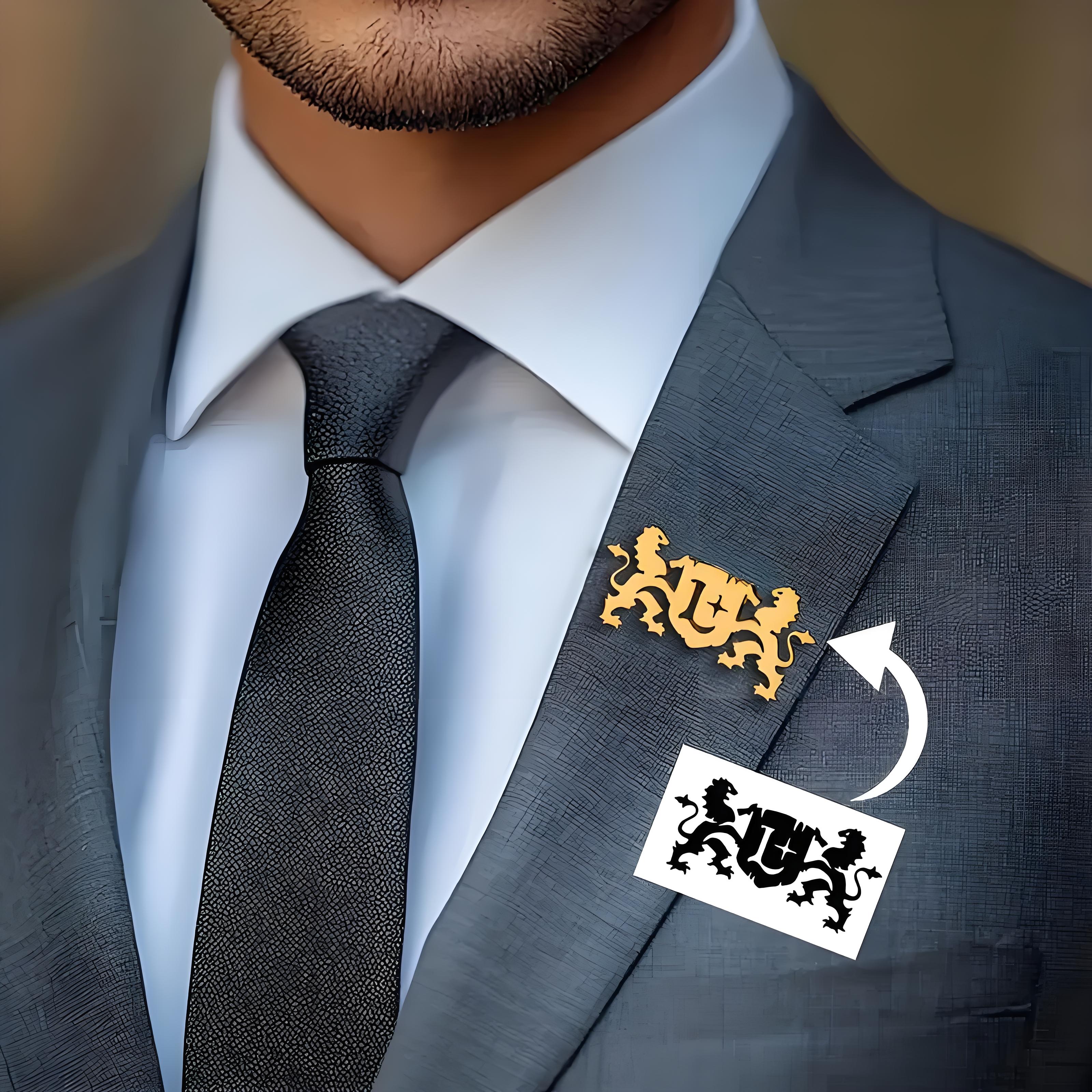 Men'S Formal Wear Jewelry - Juego de broches con logotipo personalizado