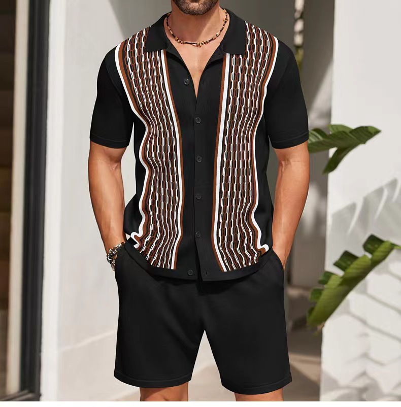 Men'S Formal Beach Wear - Conjuntos de camisas simples para hombre,