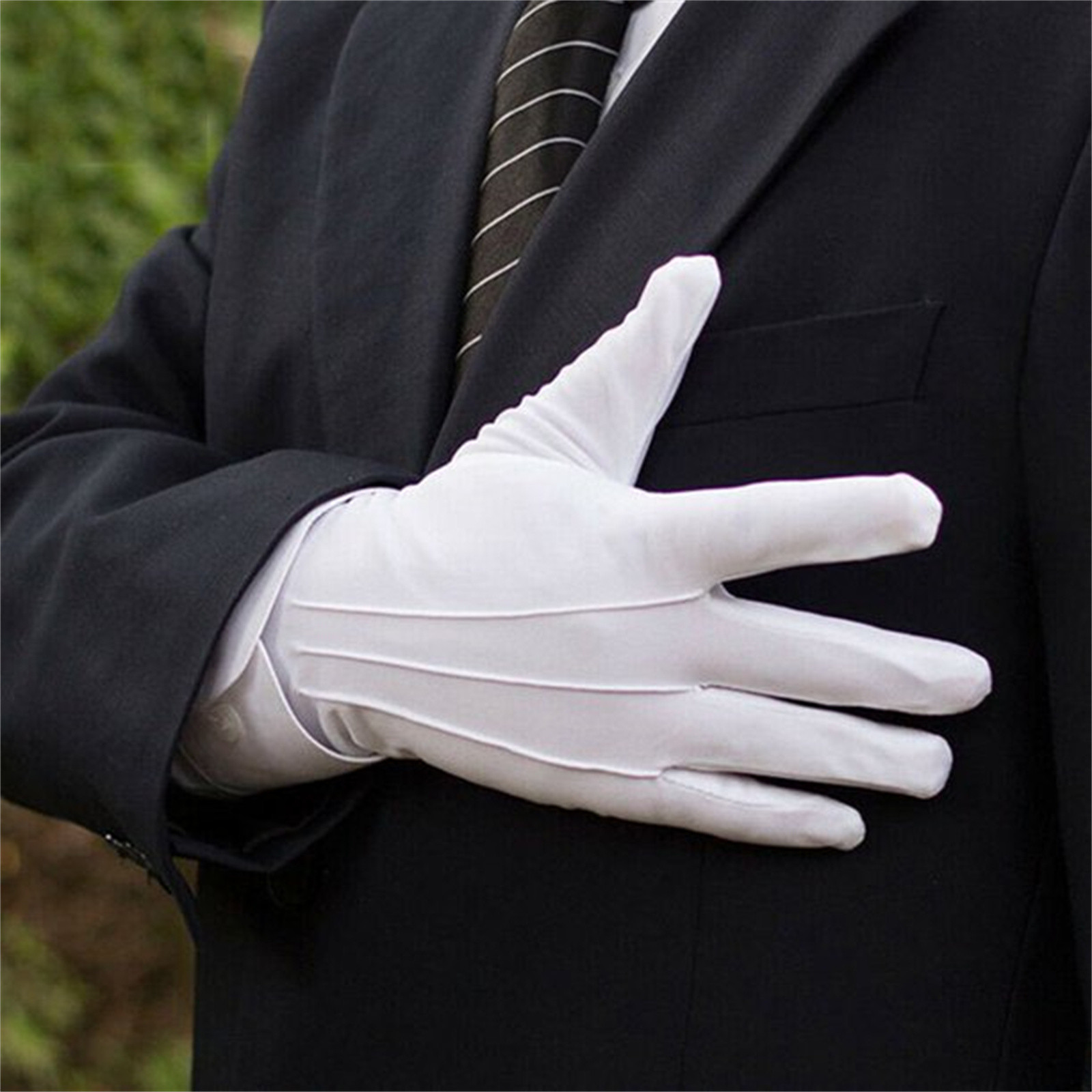 Formal Wear Gloves Men - Guantes de algodón blanco para hombre,
