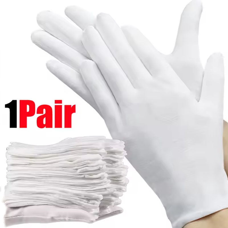 1 par de guantes de algodón bl - Formal Wear Gloves Men reseña y precio