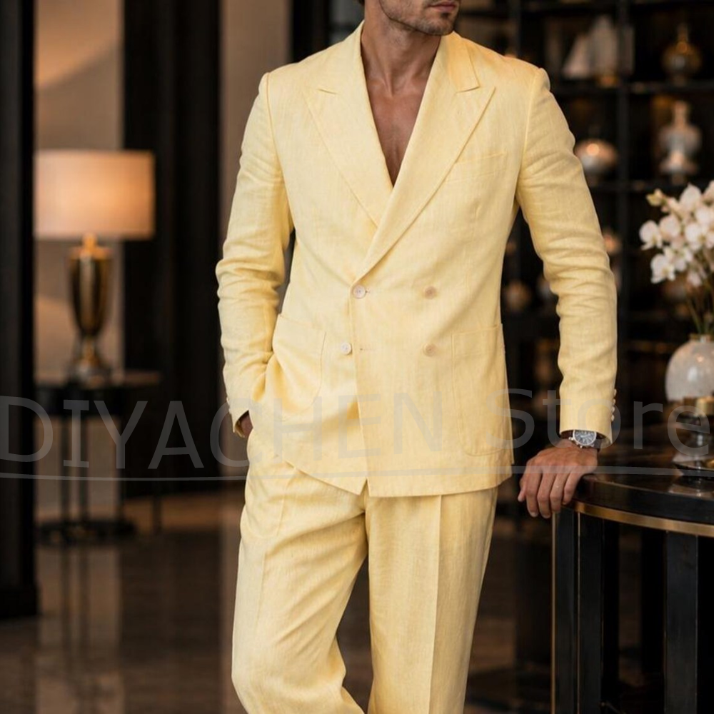 Traje de Lino de Dos Piezas pa - Men Formal Wear Fashion reseña y precio