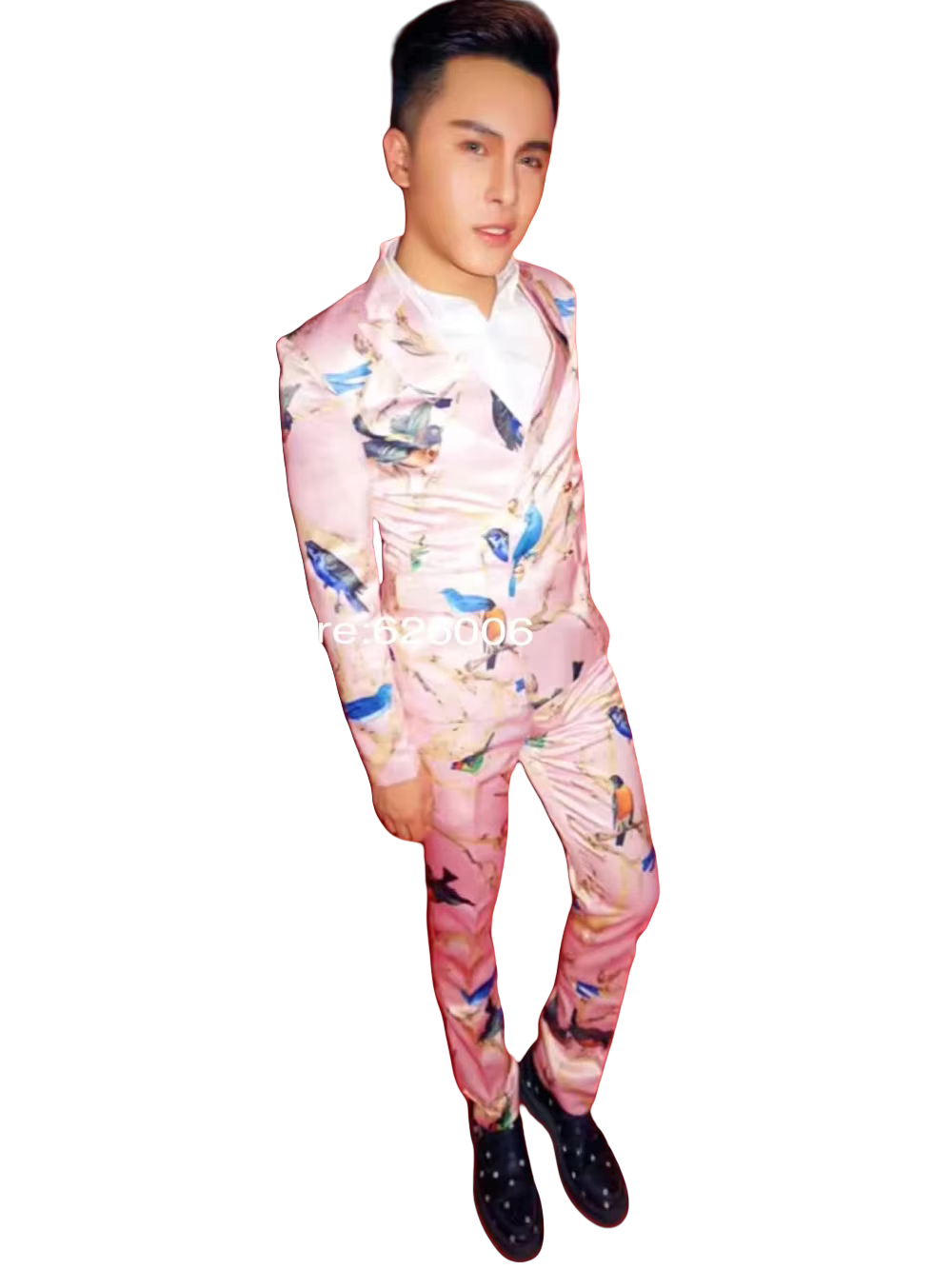 Trajes con estampado de pájaro - Men Formal Wear Fashion reseña y precio