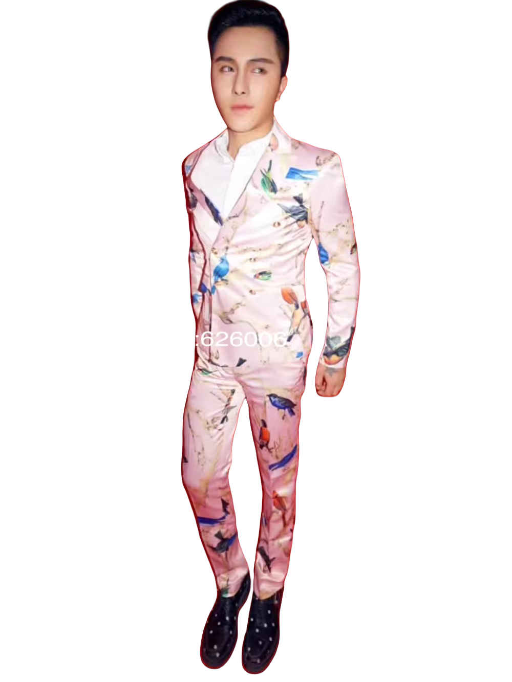 Trajes con estampado de pájaro - Men Formal Wear Fashion reseña y precio