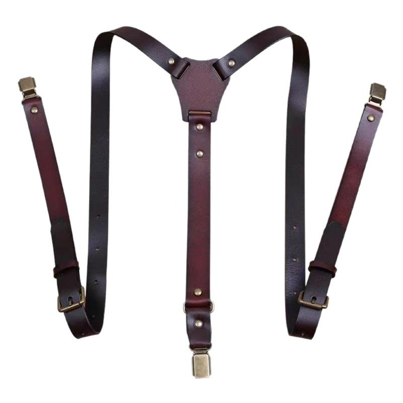 Tirantes ajustables cuero PU 3 - Suspender Clip Formal reseña y precio