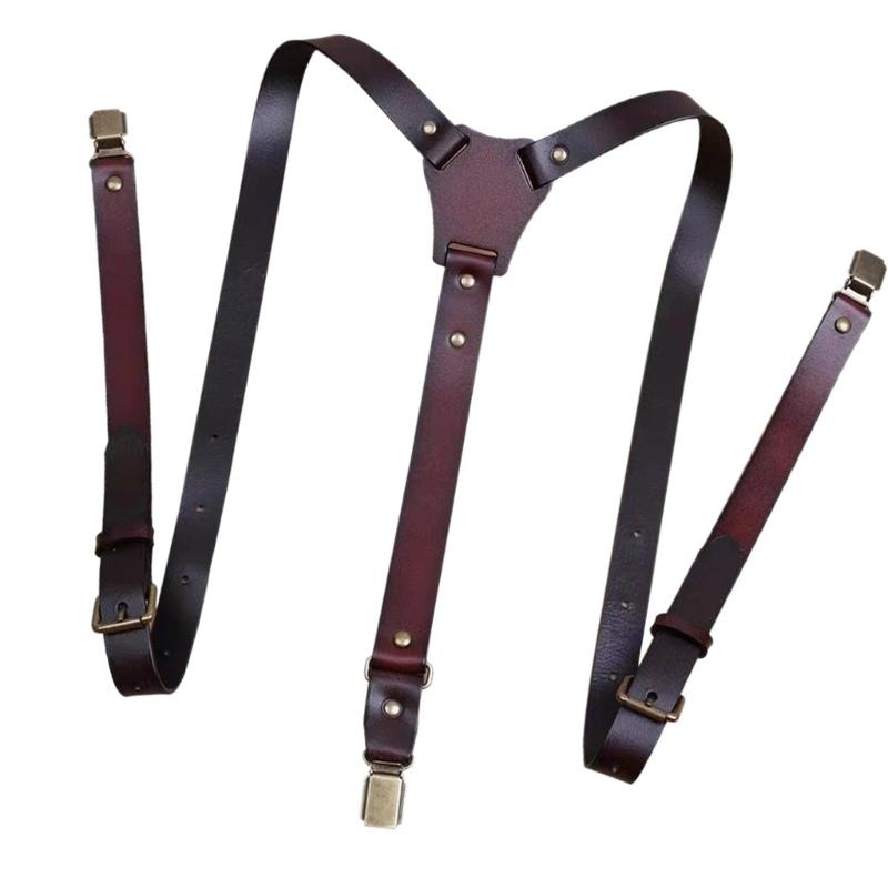 Tirantes ajustables cuero PU 3 - Suspender Clip Formal reseña y precio