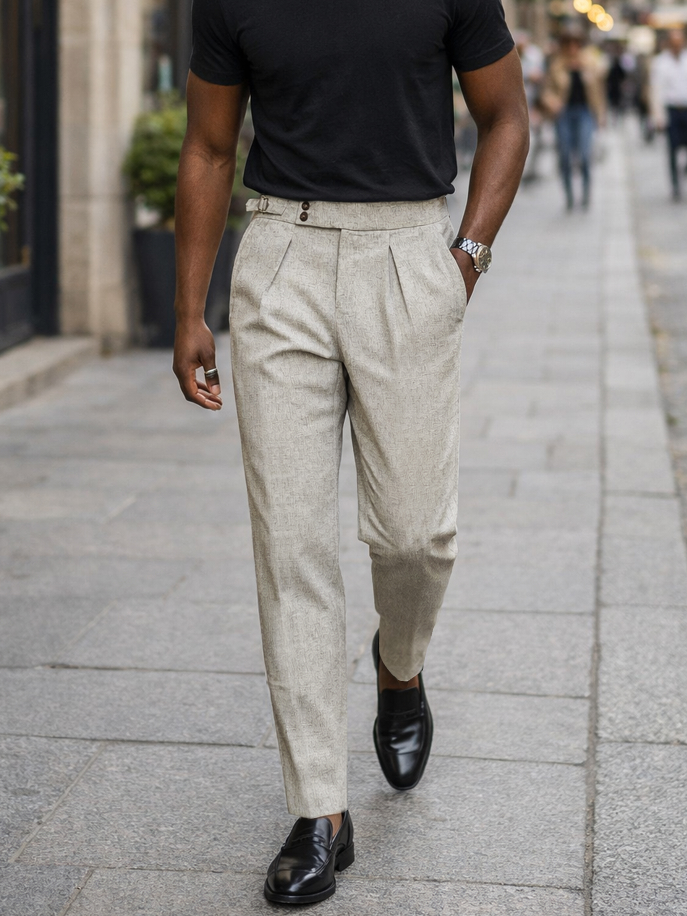 Pantalones Formales de Lino de - Men Formal Wear Without Suit reseña y precio