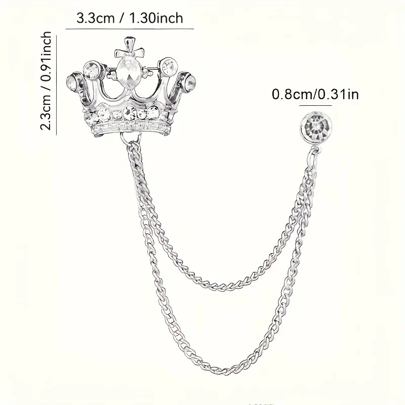 1 broche de corona de cristal  - Men'S Formal Wear Jewelry reseña y precio