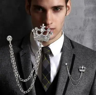1 broche de corona de cristal  - Men'S Formal Wear Jewelry reseña y precio