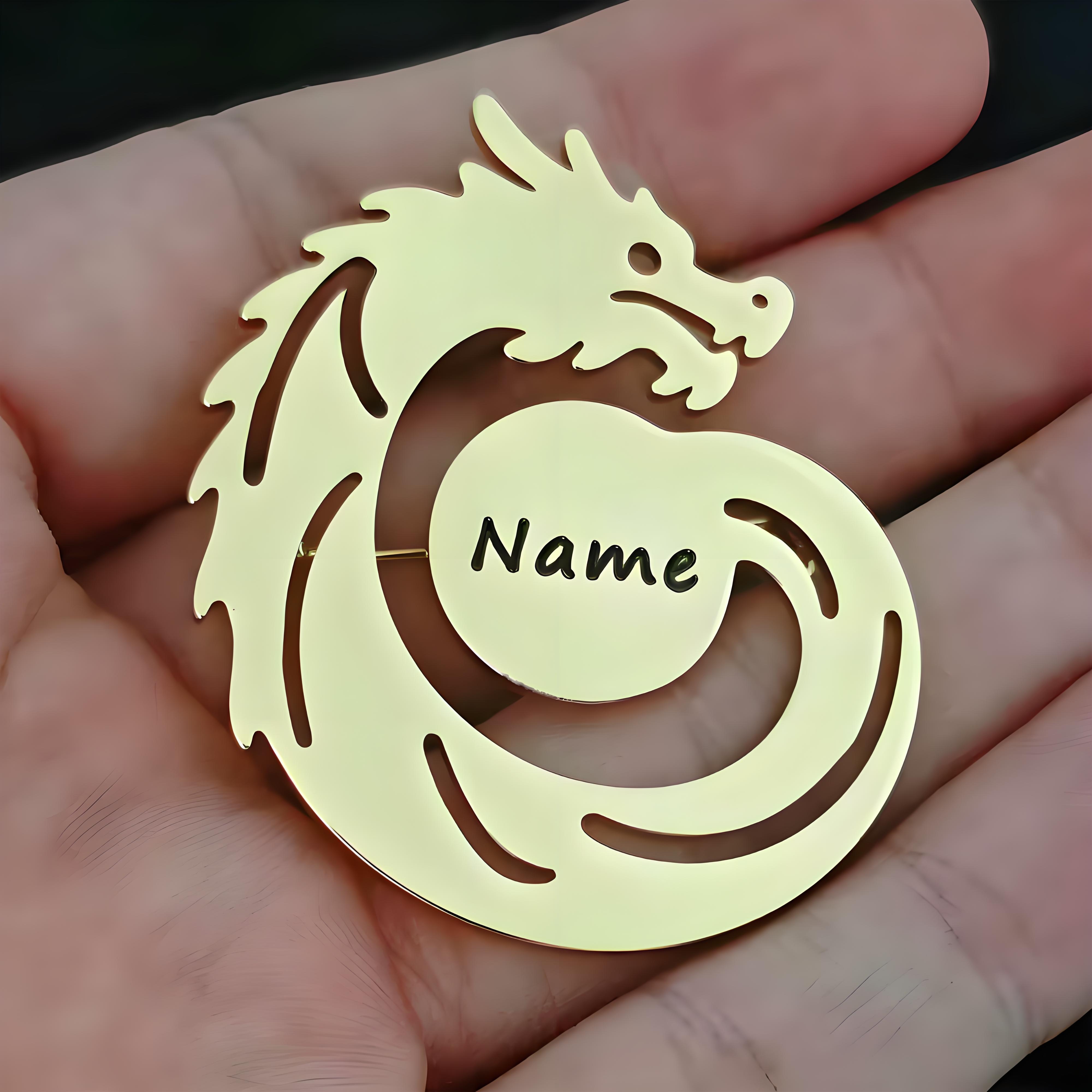 Broche de dragón con nombre pe - Men'S Formal Wear Jewelry reseña y precio