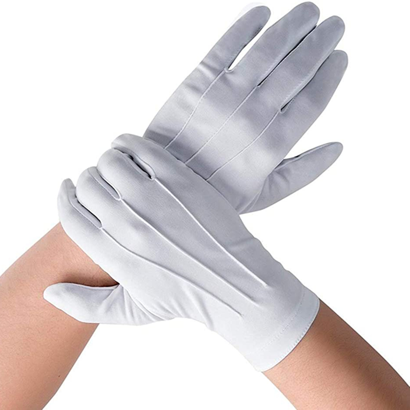 Guantes de Algodón Blancos par - Formal Wear Gloves Men reseña y precio