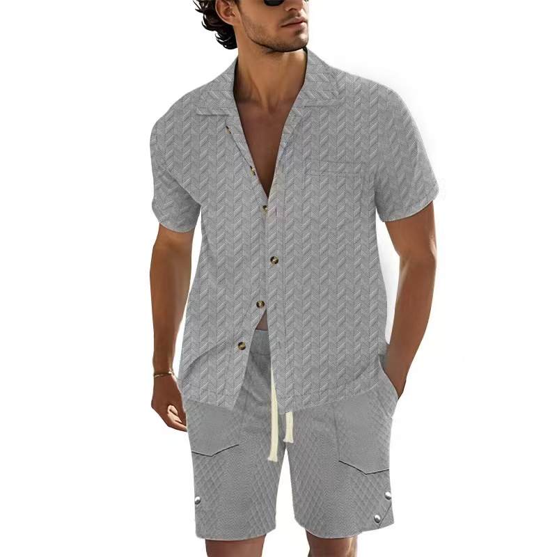 Conjuntos de Manga Corta para  - Men'S Formal Beach Wear reseña y precio